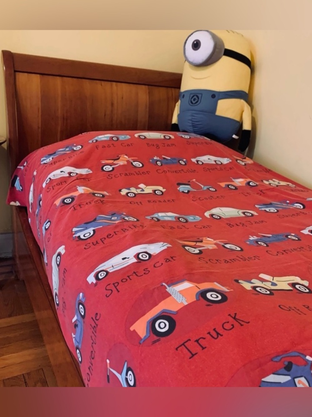 Vintage England Kid’s Red Traffic Jam Duvet Cover